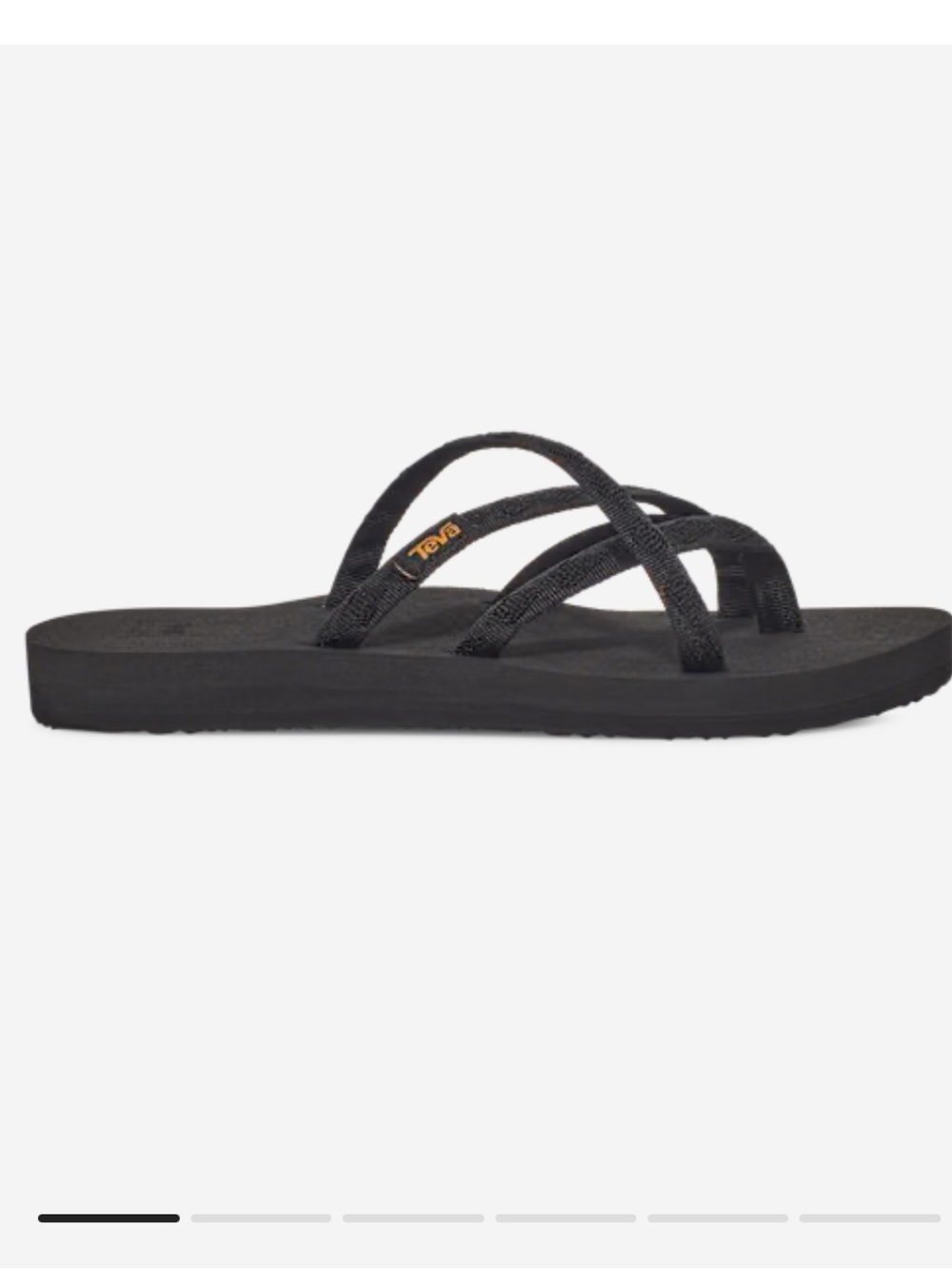 Teva black super strappy comfortable sandals flip flops size 9